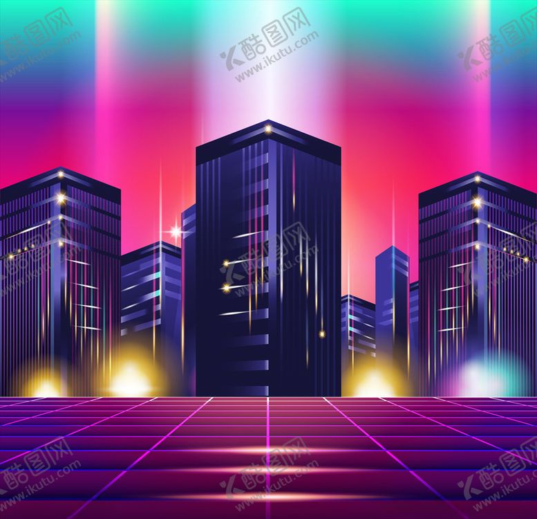 编号：35572710131230571757【酷图网】源文件下载-霓虹城市