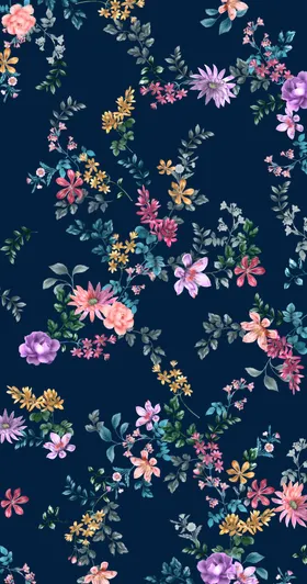碎花牡丹抽象数码印