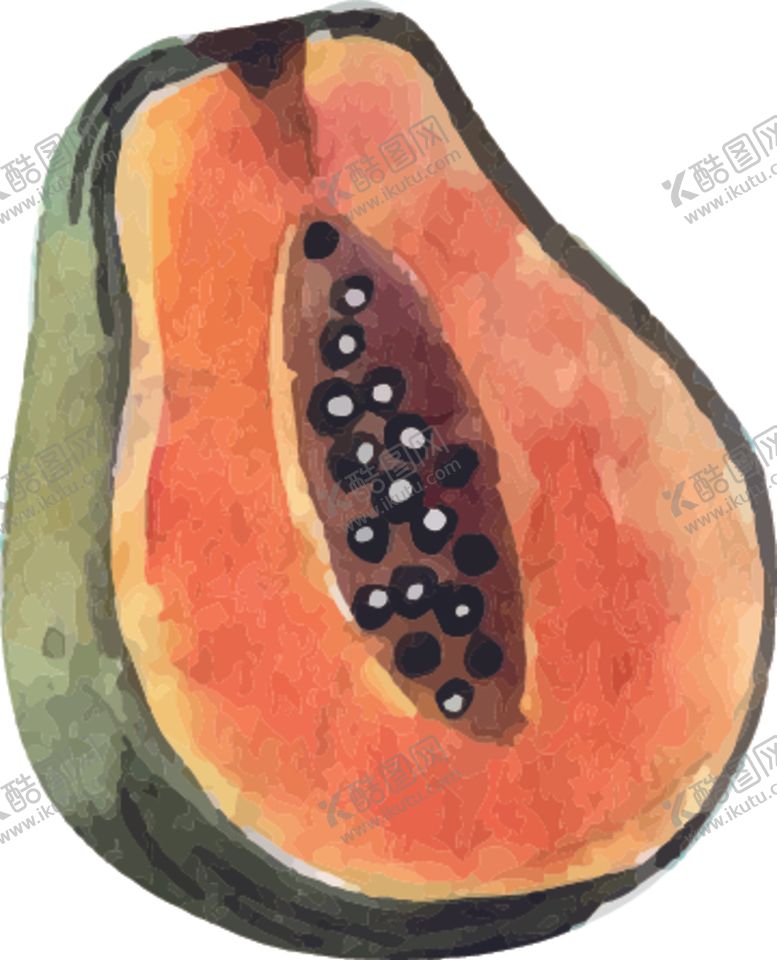 编号：70592111010338036935【酷图网】源文件下载-夏日水果水彩插画