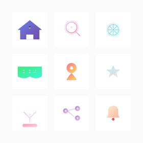 多彩扁平化图标集合