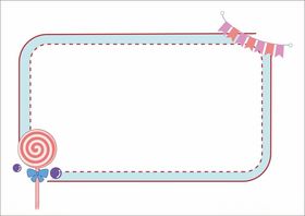 可爱卡通少女小清新边框