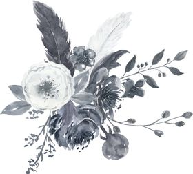 水彩花朵装饰图案