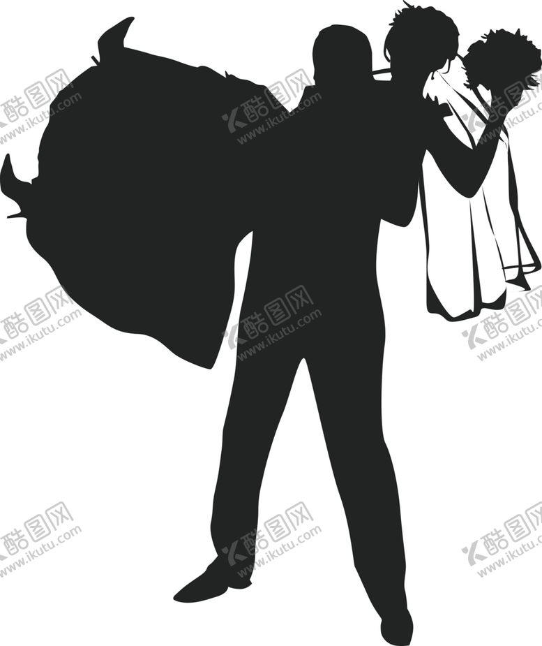 编号：67083205161043482781【酷图网】源文件下载-婚纱人物剪影
