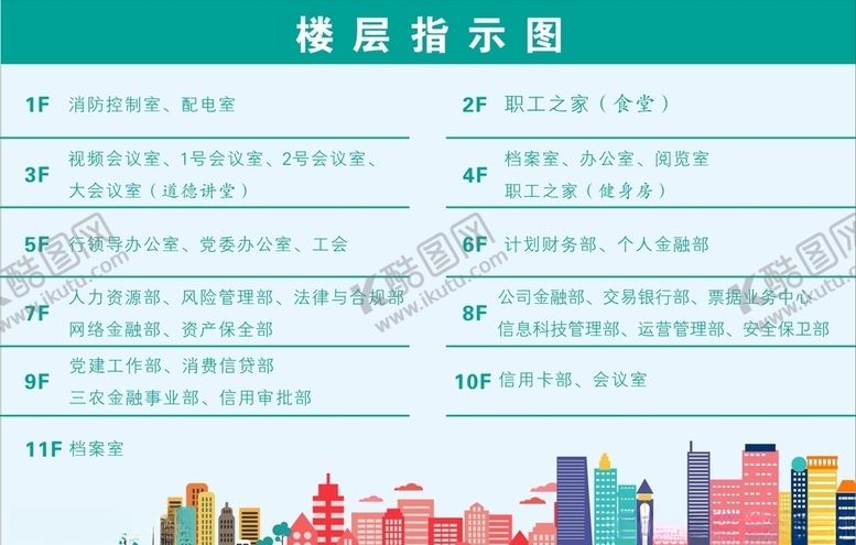 编号：25574804070803087141【酷图网】源文件下载-银行楼层指示牌