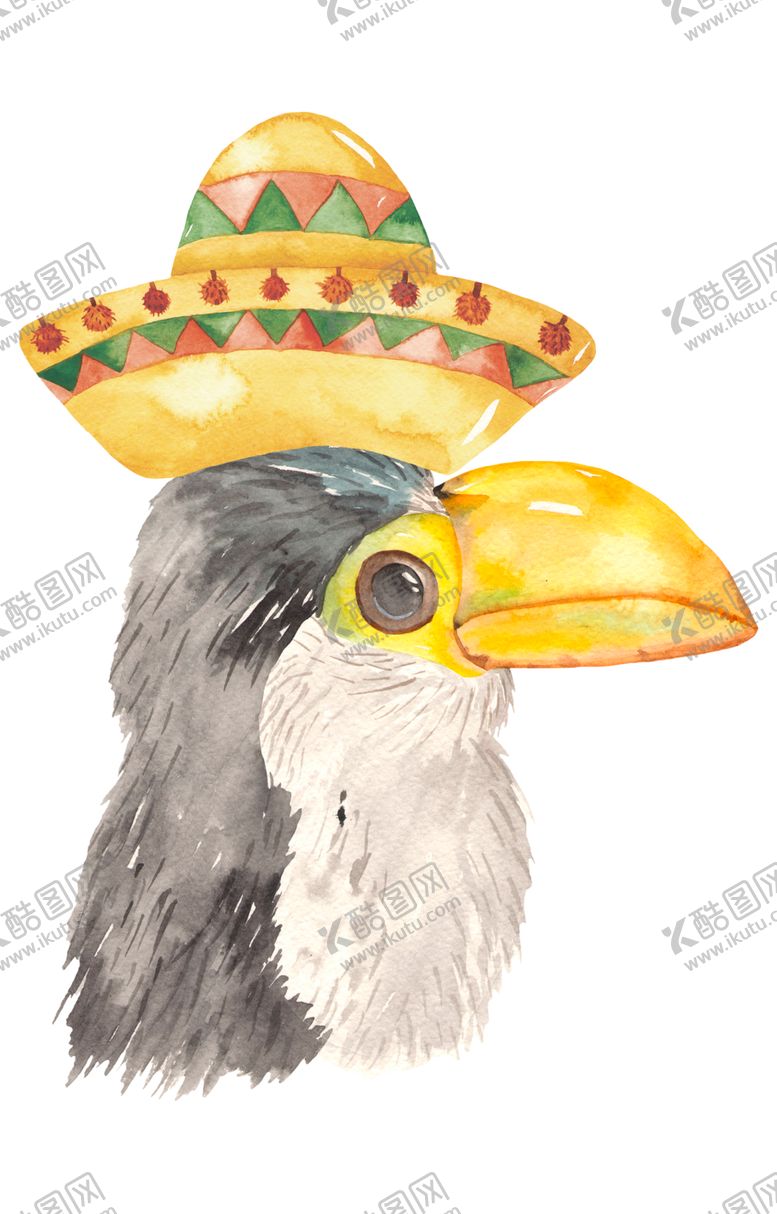 编号：48735710071106377825【酷图网】源文件下载-水彩卡通动物插画