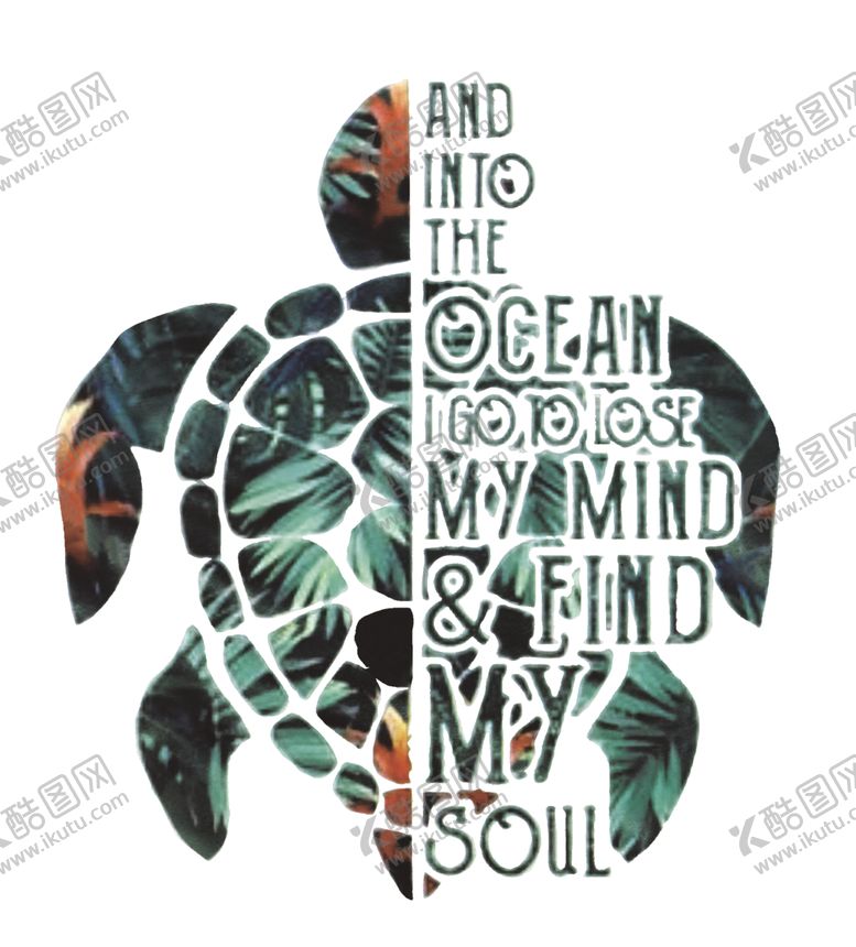 编号：43236309150516423069【酷图网】源文件下载-数码乌龟海龟英文烫画