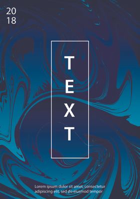 现代抽象科幻线条渐变海报