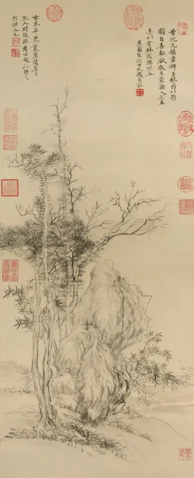 清代恽寿平花草绘画