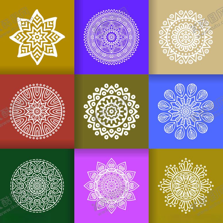 编号：37986010020349406138【酷图网】源文件下载-古典圆形花纹图案