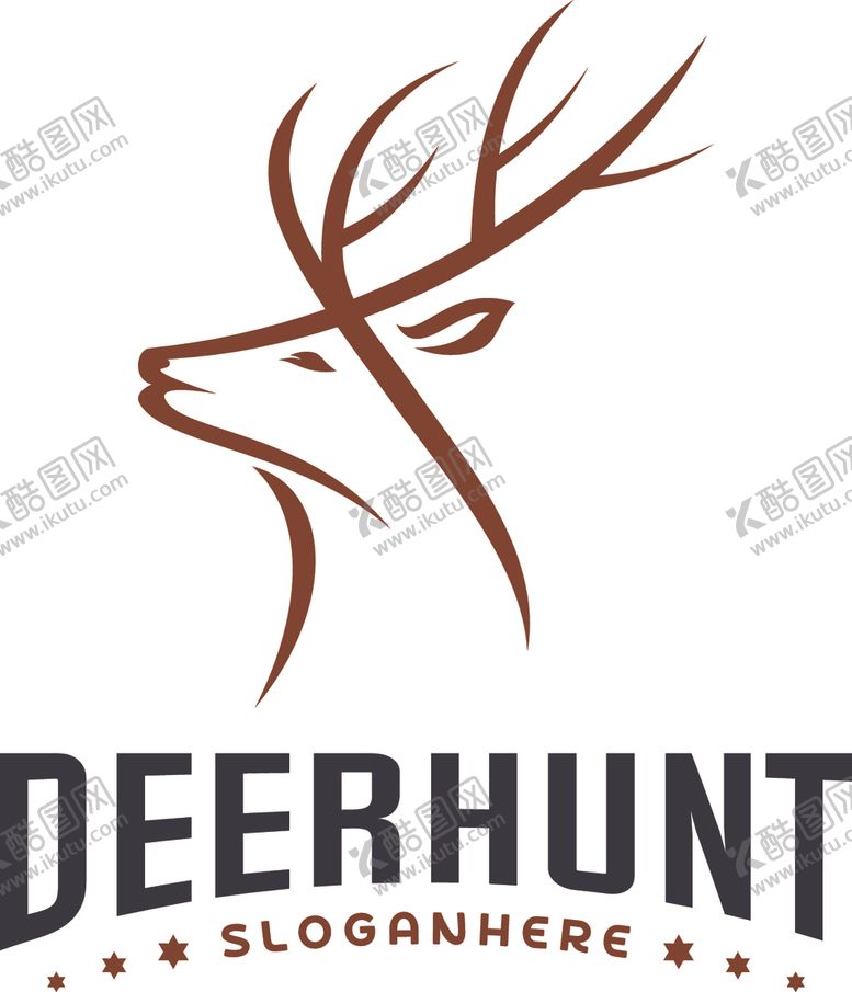 编号：24758910261428571632【酷图网】源文件下载-鹿头标志