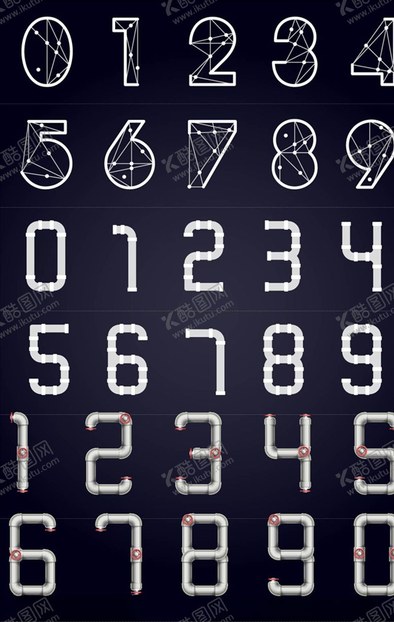 编号：63453705111741232089【酷图网】源文件下载-卡通数字