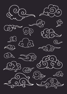 矢量云云祥云中国传统
