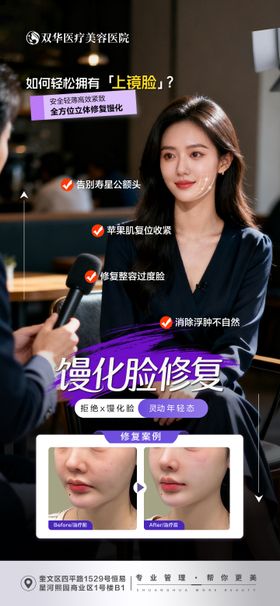 医美馒化脸修复海报