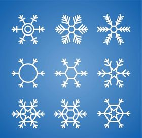 雪花矢量素材天气气候