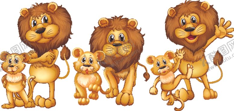 编号：26099607031817554445【酷图网】源文件下载-卡通狮子