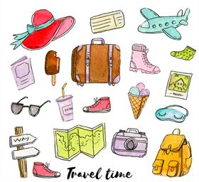 19款彩绘旅行元素
