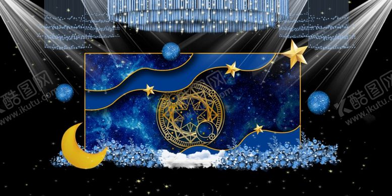 编号：10500910310330283742【酷图网】源文件下载-蓝色婚礼