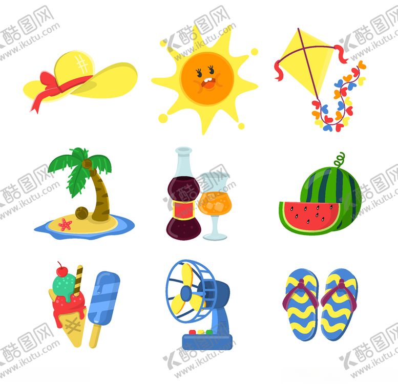 编号：24426409272058178075【酷图网】源文件下载-夏日元素