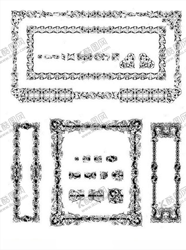 编号：46281407122110071036【酷图网】源文件下载-矢量花边边框