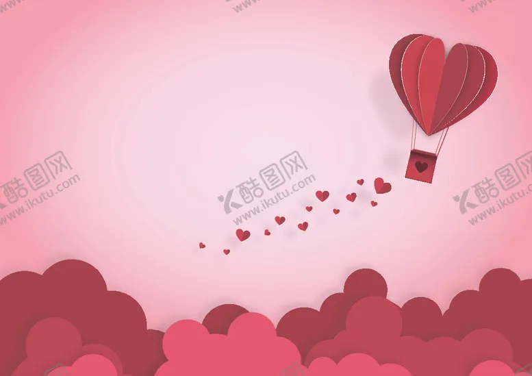 编号：91459205092306435108【酷图网】源文件下载-爱心热气球