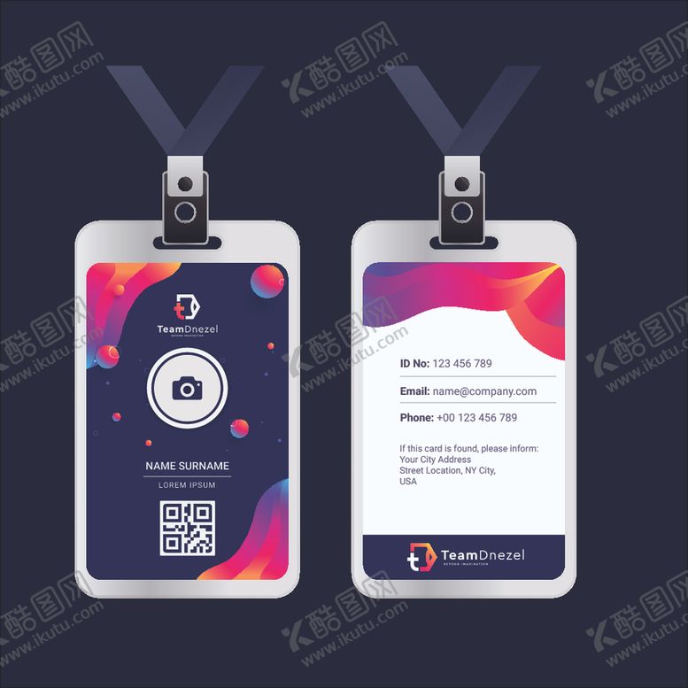 编号：96721709232353362876【酷图网】源文件下载-胸卡工作证