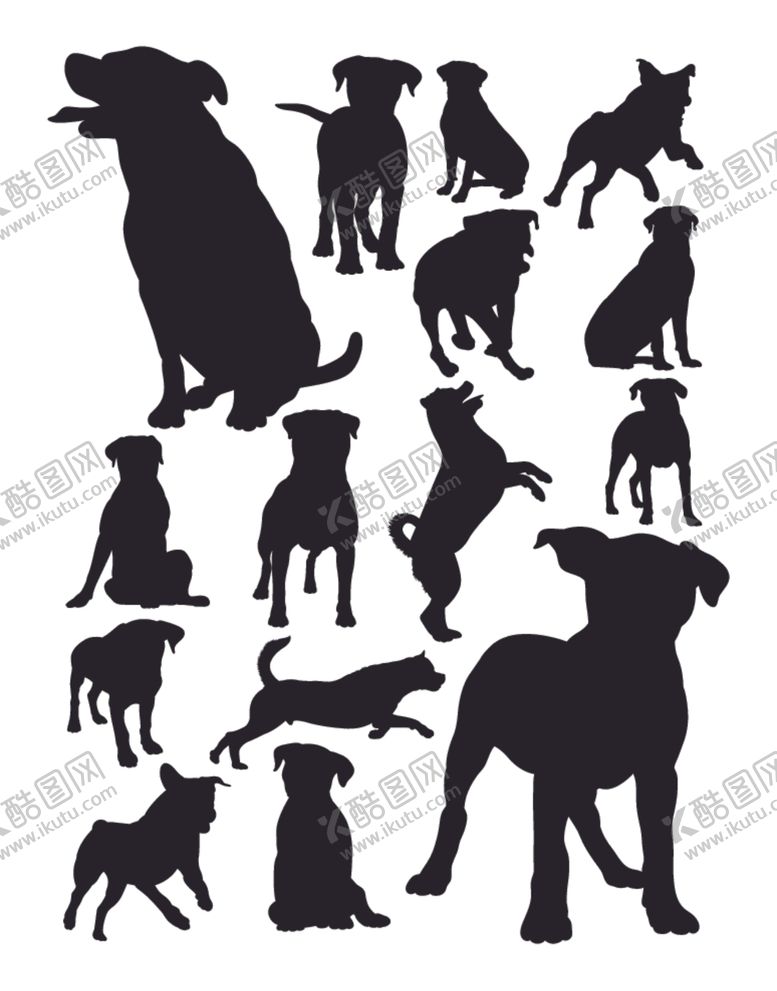 编号：19962009110549164852【酷图网】源文件下载-动物剪影