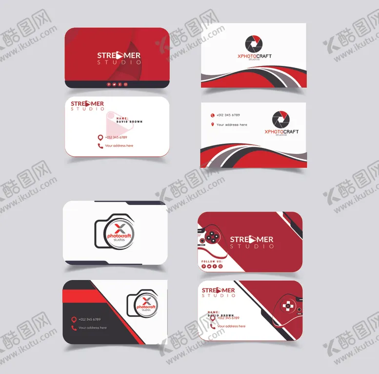 编号：11908504011331505846【酷图网】源文件下载-红色商务名片