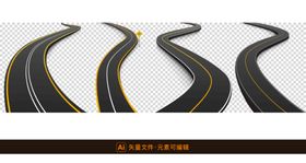 彩色动感公路素材