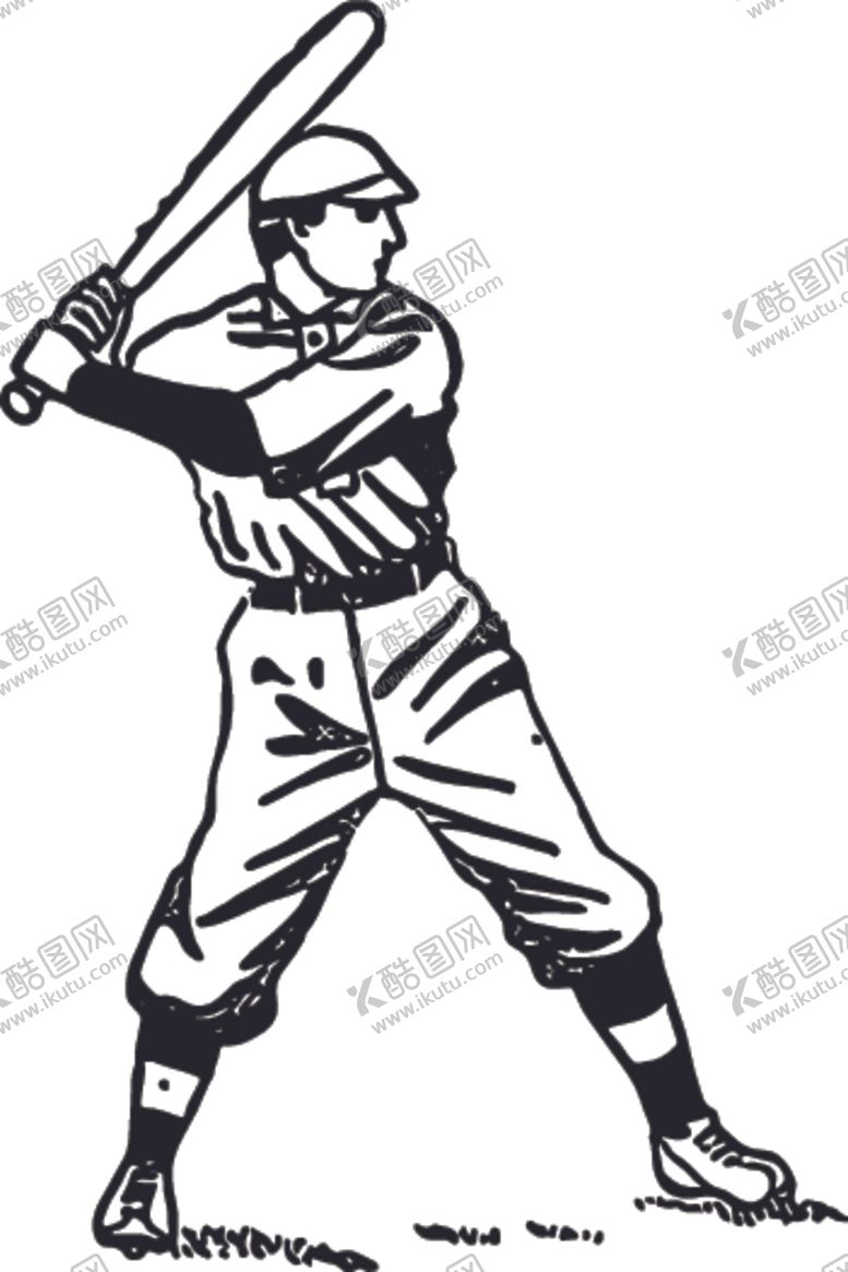 编号：72537905032342079722【酷图网】源文件下载-手绘棒球运动