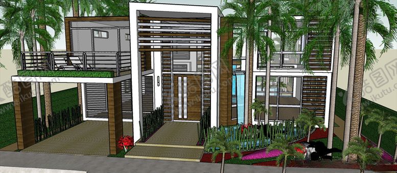 编号：78897510181643406888【酷图网】源文件下载-休闲度假区别墅门口