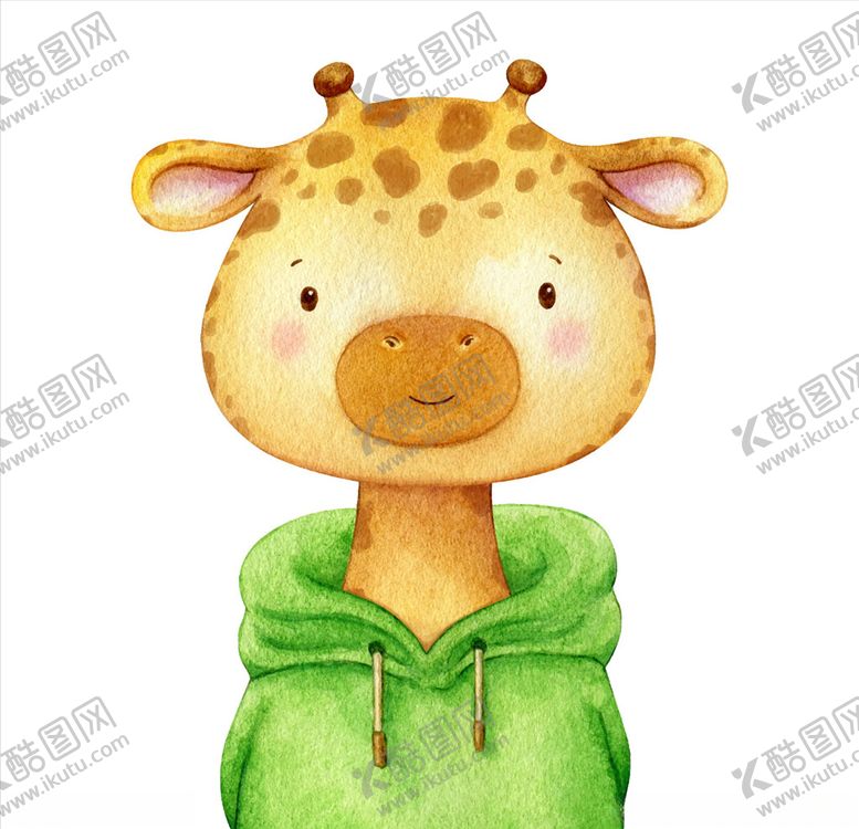 编号：22810910311231078086【酷图网】源文件下载-卡通长颈鹿