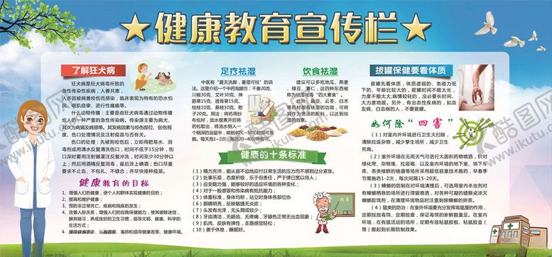 编号：84096405180120111658【酷图网】源文件下载-健康教育宣传栏