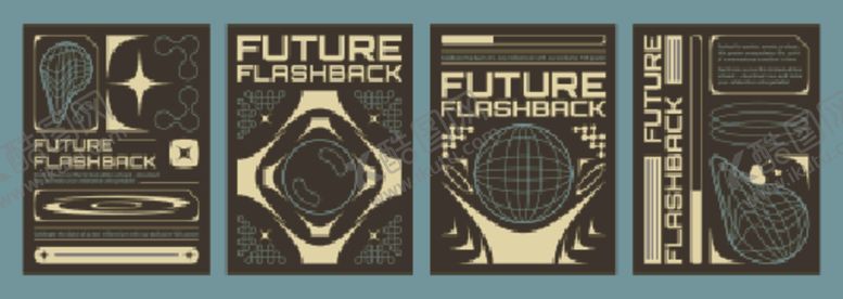 编号：30504004072044514016【酷图网】源文件下载-未来主题复古风格海报设计