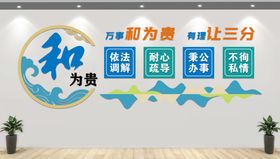 和谐办公文化墙展示