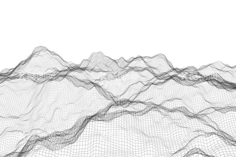 编号：91375209141259117180【酷图网】源文件下载-抽象网格山丘地形高等线起伏线条背景