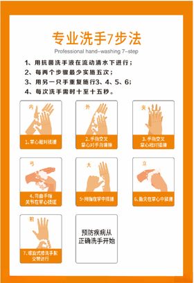 专业洗手7步法