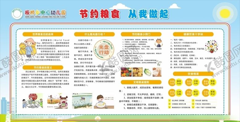 编号：72573707070832449464【酷图网】源文件下载-节约粮食展板