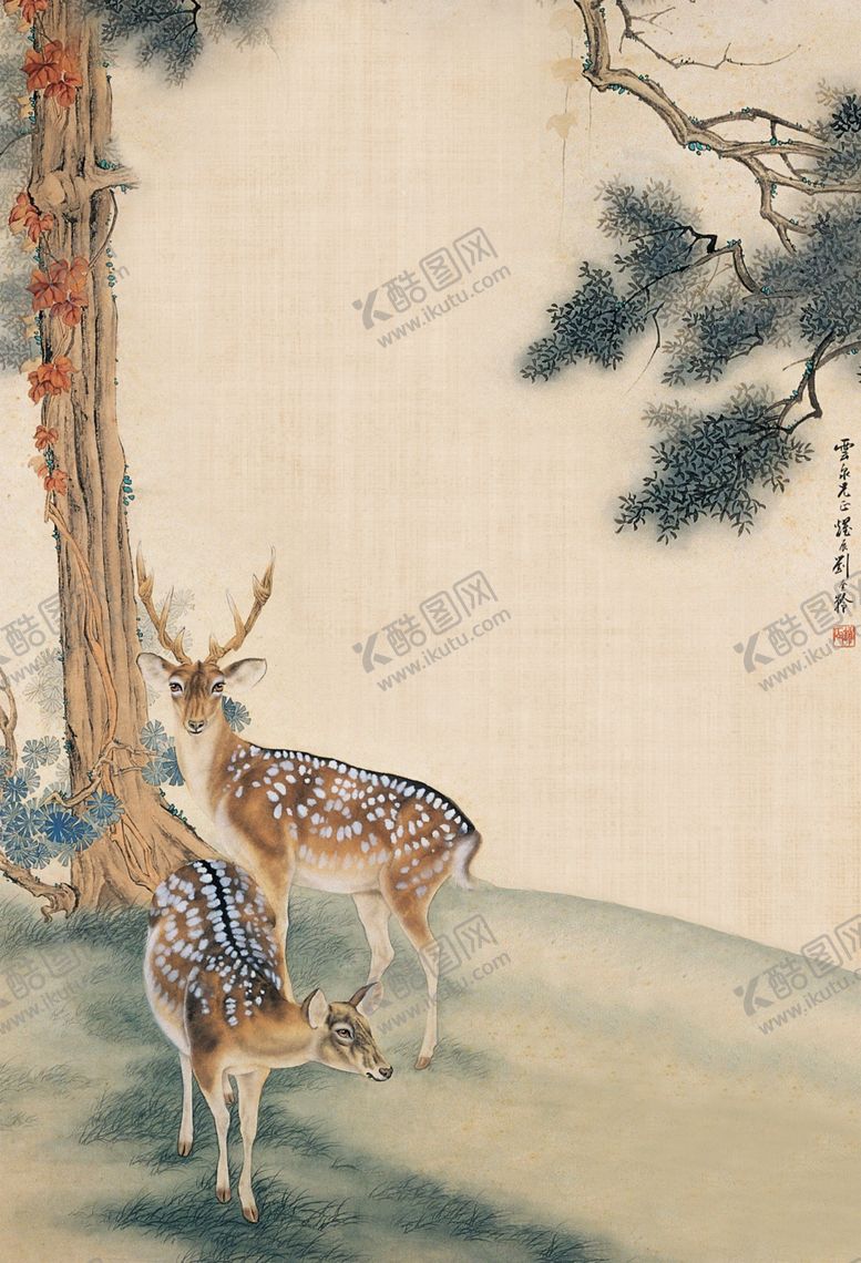 编号：81569812182204086769【酷图网】源文件下载-国风工笔国画分层素材