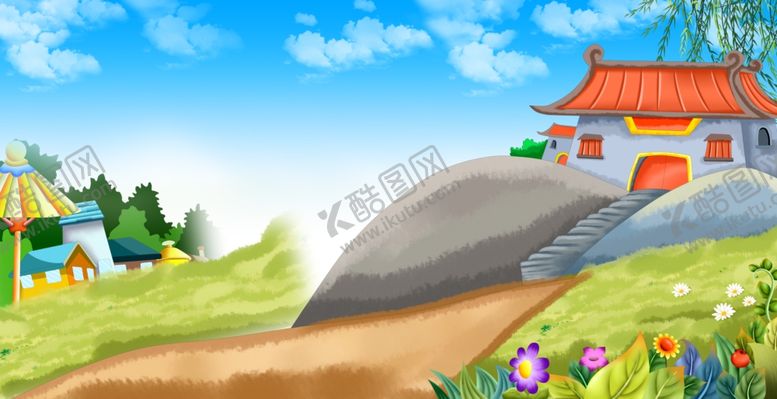 编号：39375602130947087398【酷图网】源文件下载-卡通寺庙