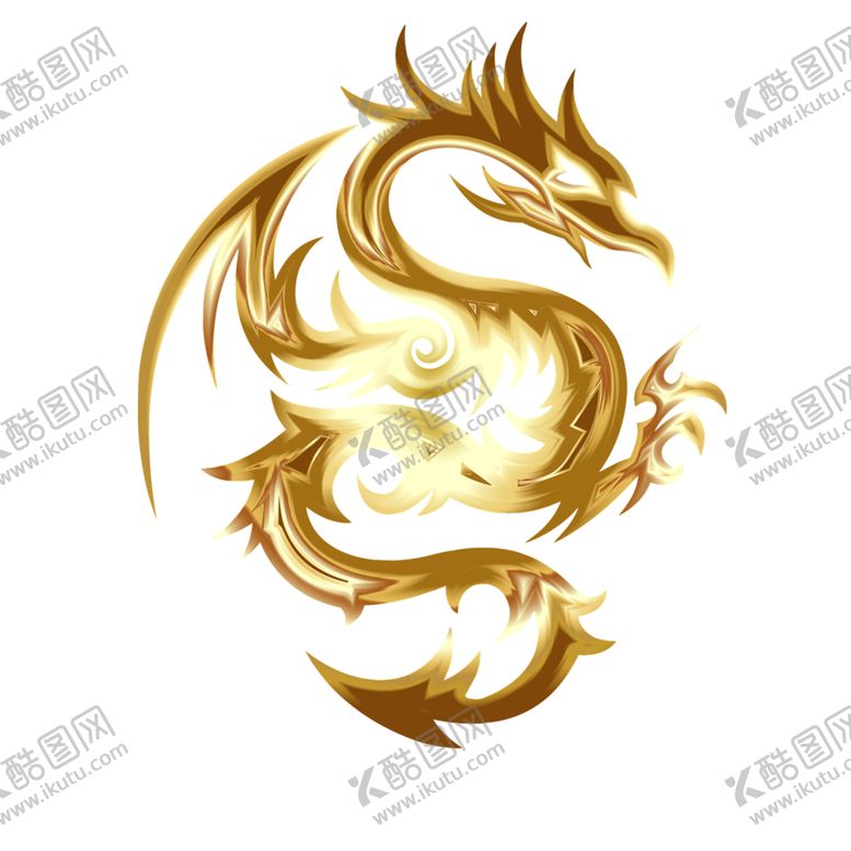 编号：52588106250138184844【酷图网】源文件下载-中国风金色龙元素