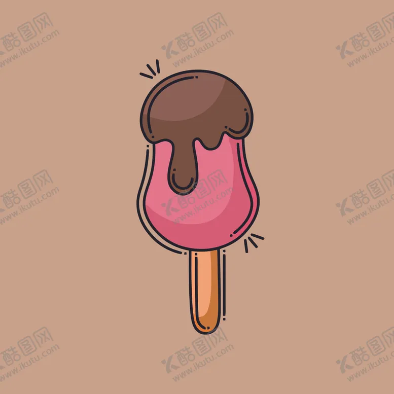 编号：42073502041452386125【酷图网】源文件下载-美味多彩果味冰激凌矢量插画