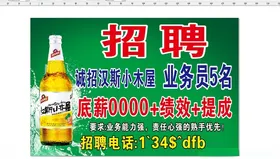 啤酒广告招聘