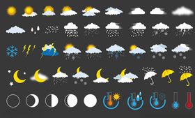 彩色天气图标