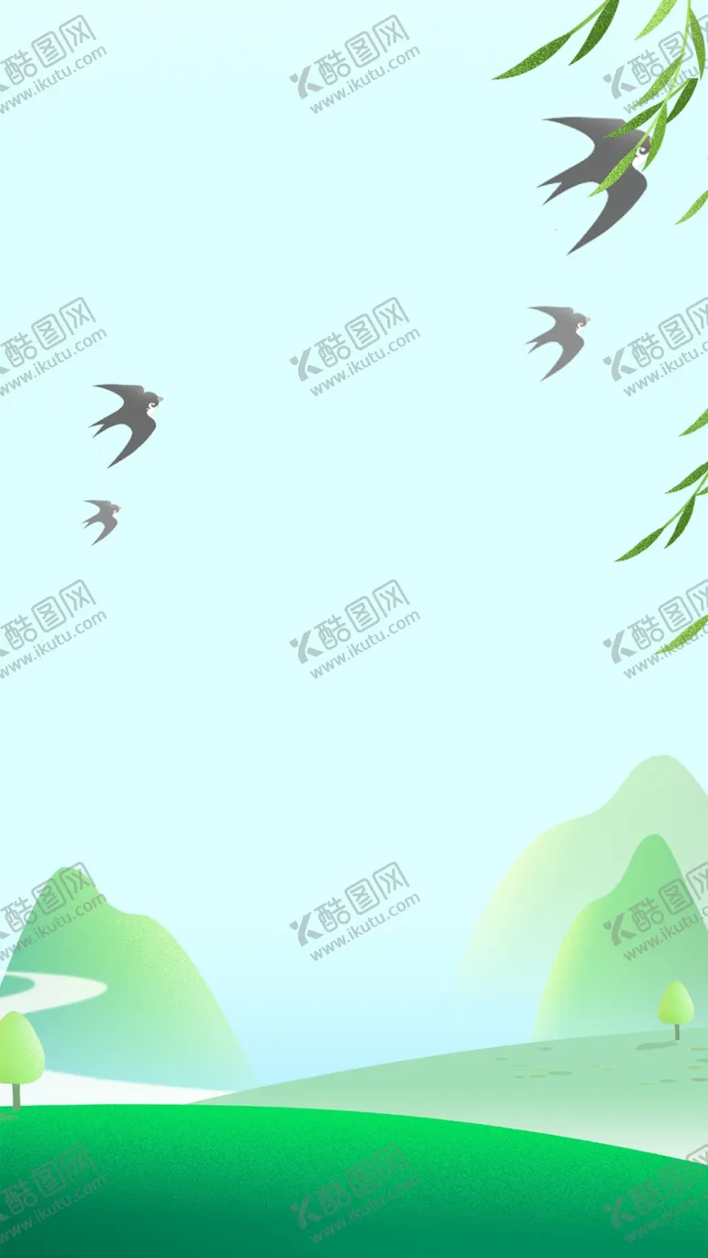 编号：40491302271414115718【酷图网】源文件下载-清新春天绿色山水底图