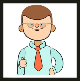 手绘男人男孩动画卡通动画
