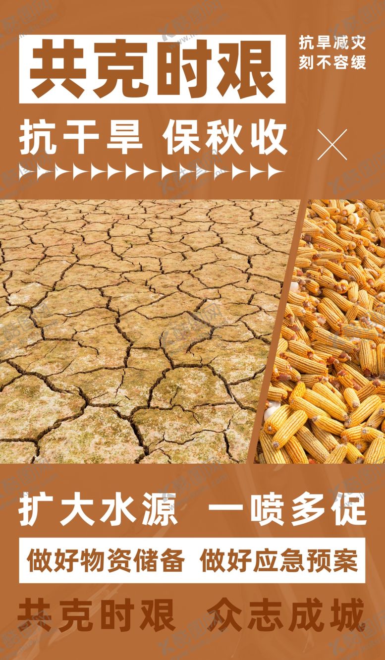 编号：31603102181130057027【酷图网】源文件下载-抗旱公益海报