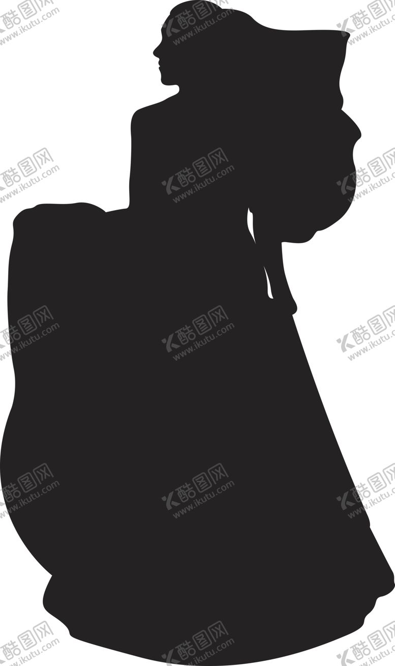 编号：74632005110507092970【酷图网】源文件下载-婚纱人物剪影