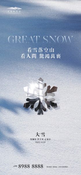 地产小雪大雪意境海报