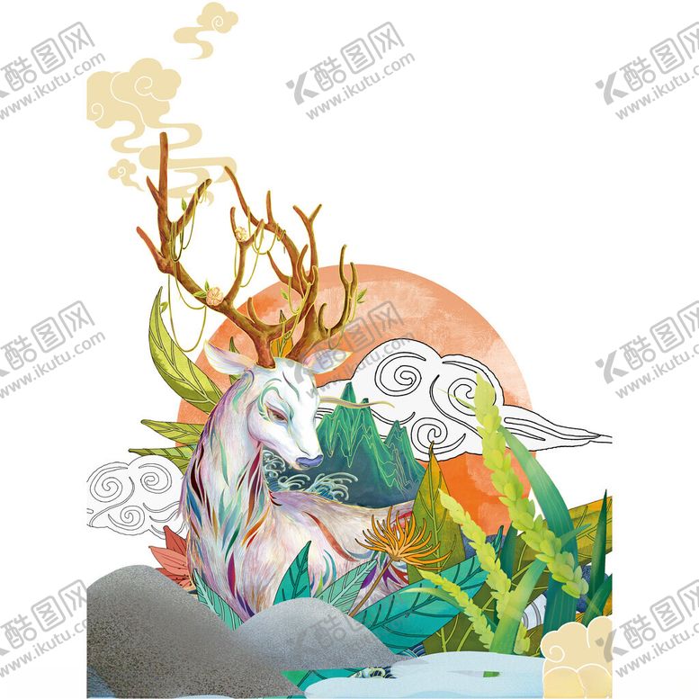 编号：43145201190100488677【酷图网】源文件下载-鹿高清可印刷