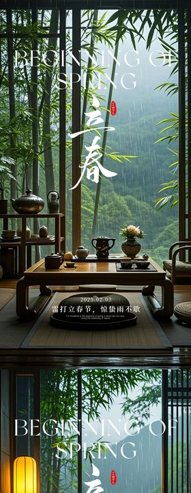 雨水惊蛰春分系列海报